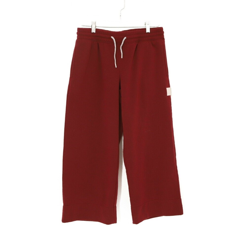 Chalmers Vada Sweatpants Size 10 M Drawstring Wide Leg Crop Burgundy Red EUC B83